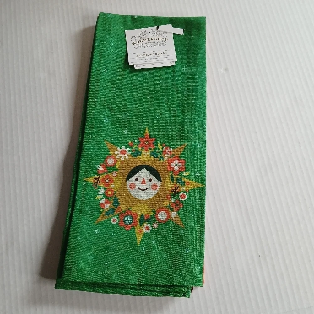 2pc Cecilia Ruiz Christmas Design Kitchen Towel from Wondershop New Item